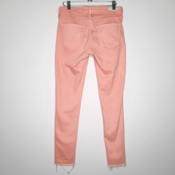 Adriano Goldschmied Salmon Pink The Legging Super Skinny Ankle 26R - Picture 3 of 7
